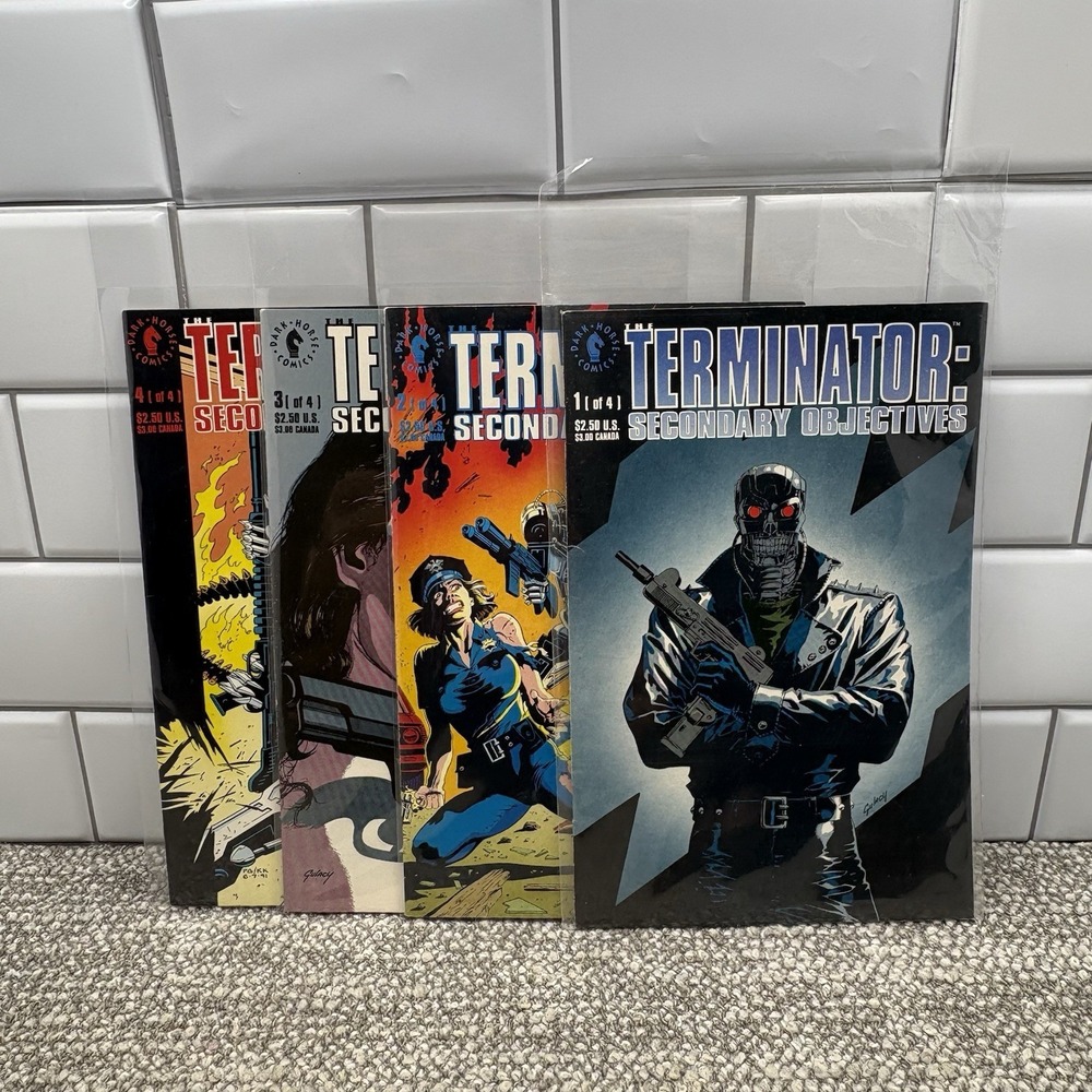 Terminator Secondary Objectives 1-4 Complete Series Dark Horse 1991 VTG